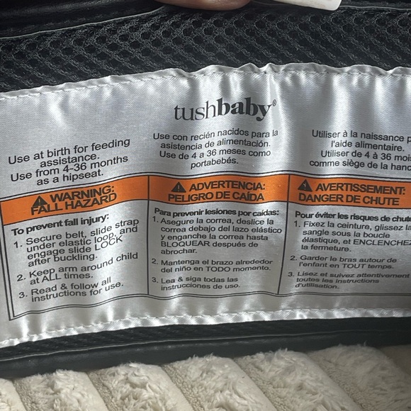 Tushbaby Quilted Black Baby Bag - Picture 8 of 10